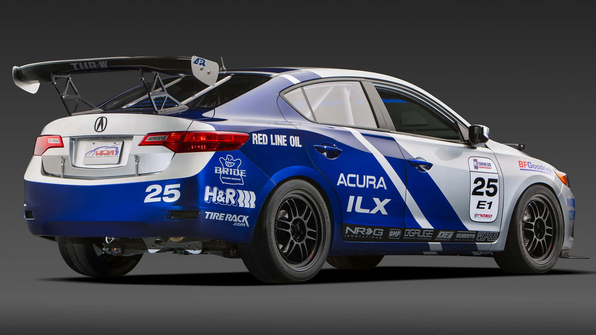 Acura ILX, blue and white, number 25, Full HD Desktop Wallpaper