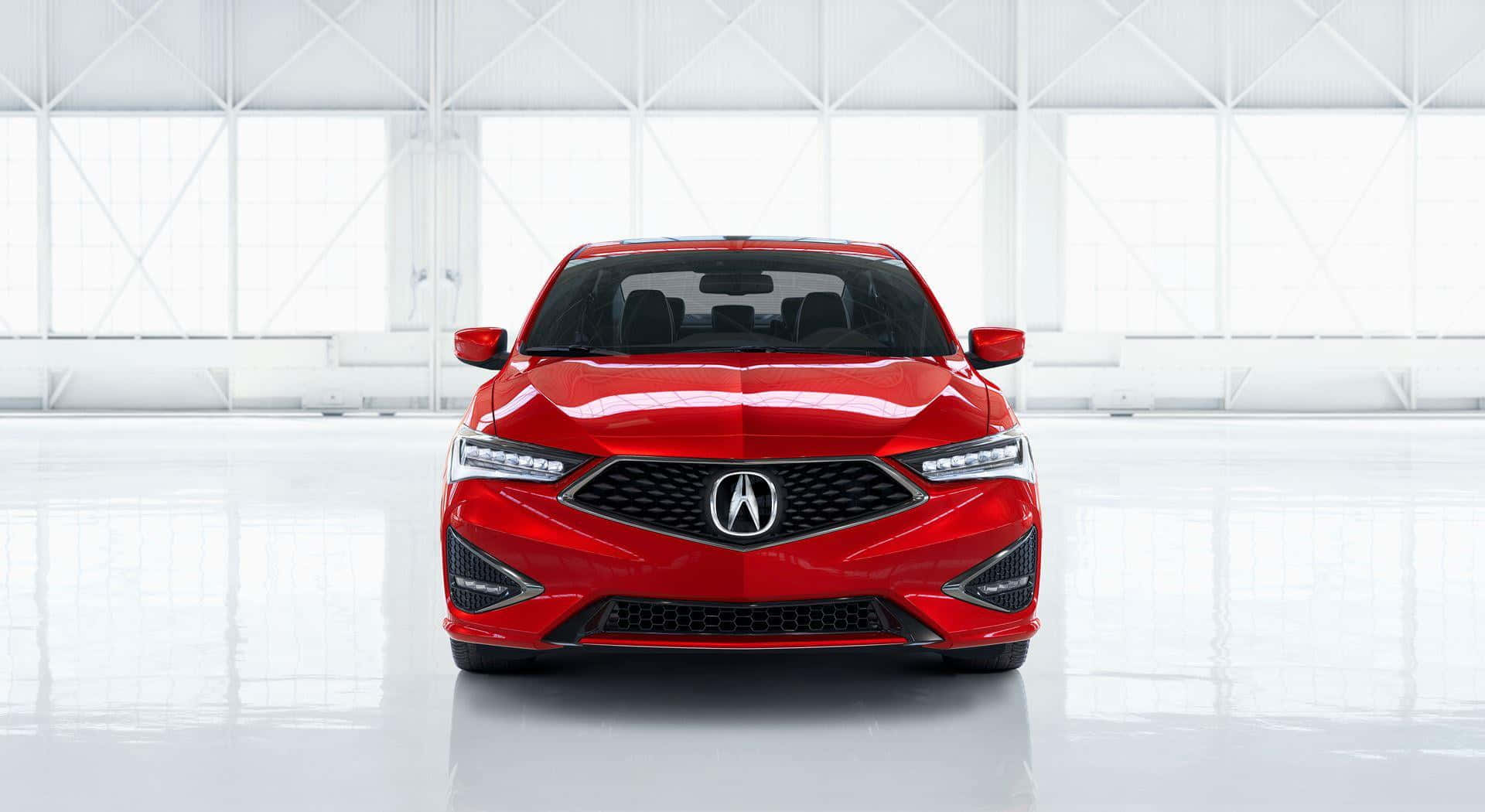 Acura ILX, vibrant red, bright white industrial studio, Full HD Desktop Wallpaper