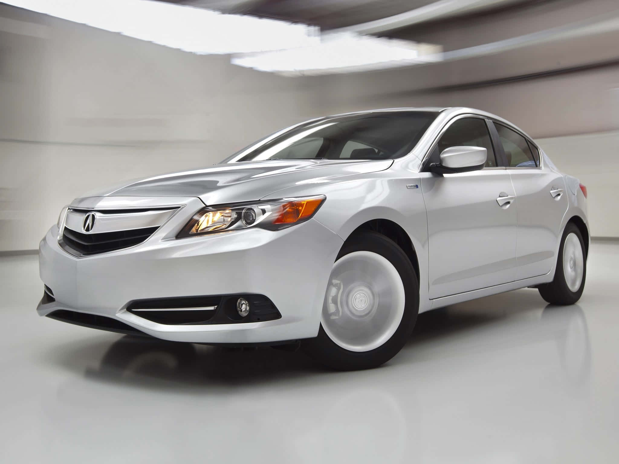 Acura ILX, silver, glowing headlights, Full HD Desktop Wallpaper