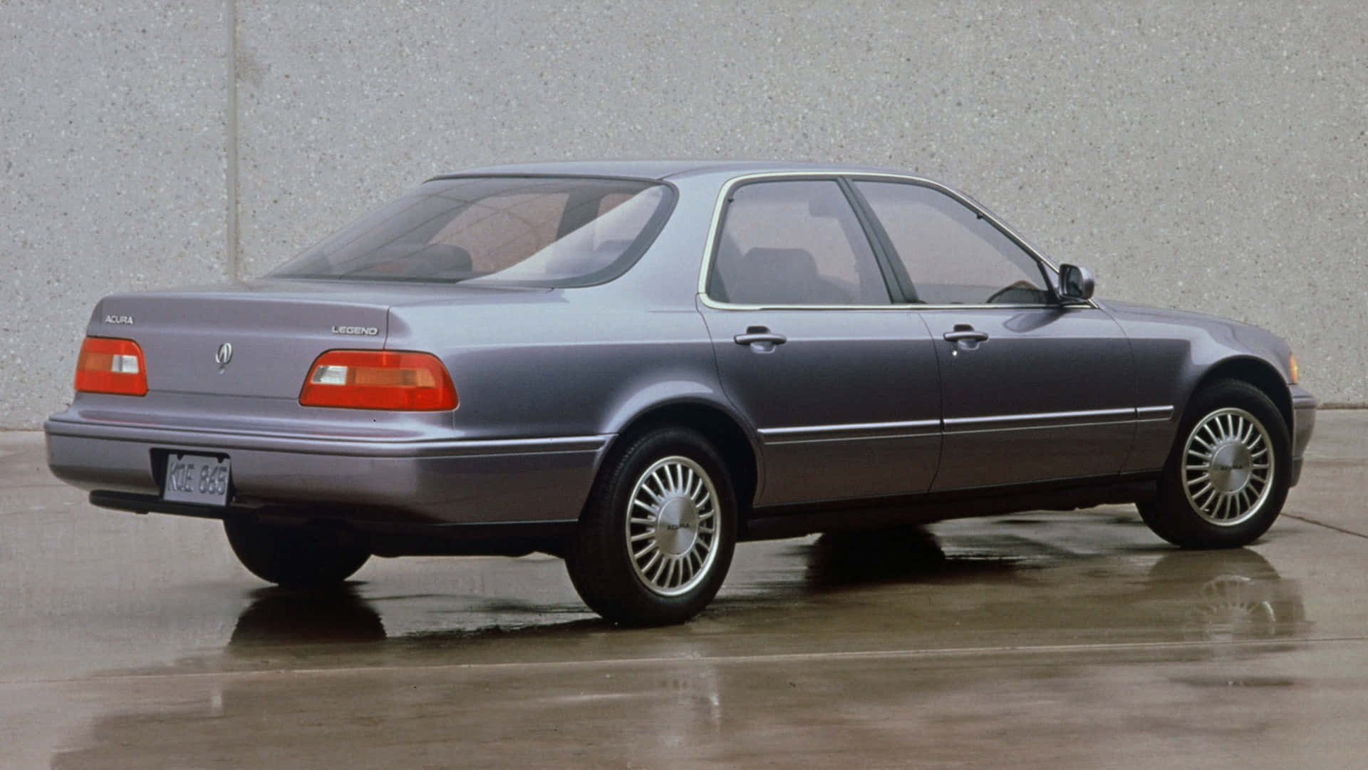 Acura Legend, silver, wet pavement, Full HD Desktop Wallpaper