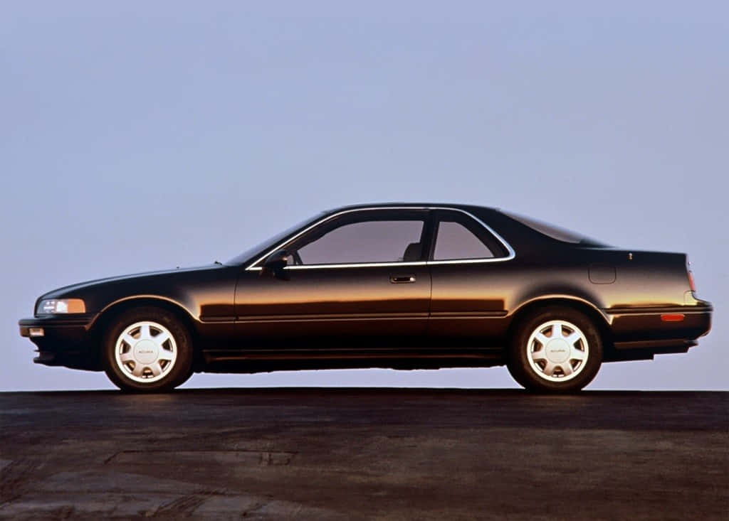Acura Legend, black coupe, silver wheels, SD Desktop Wallpaper