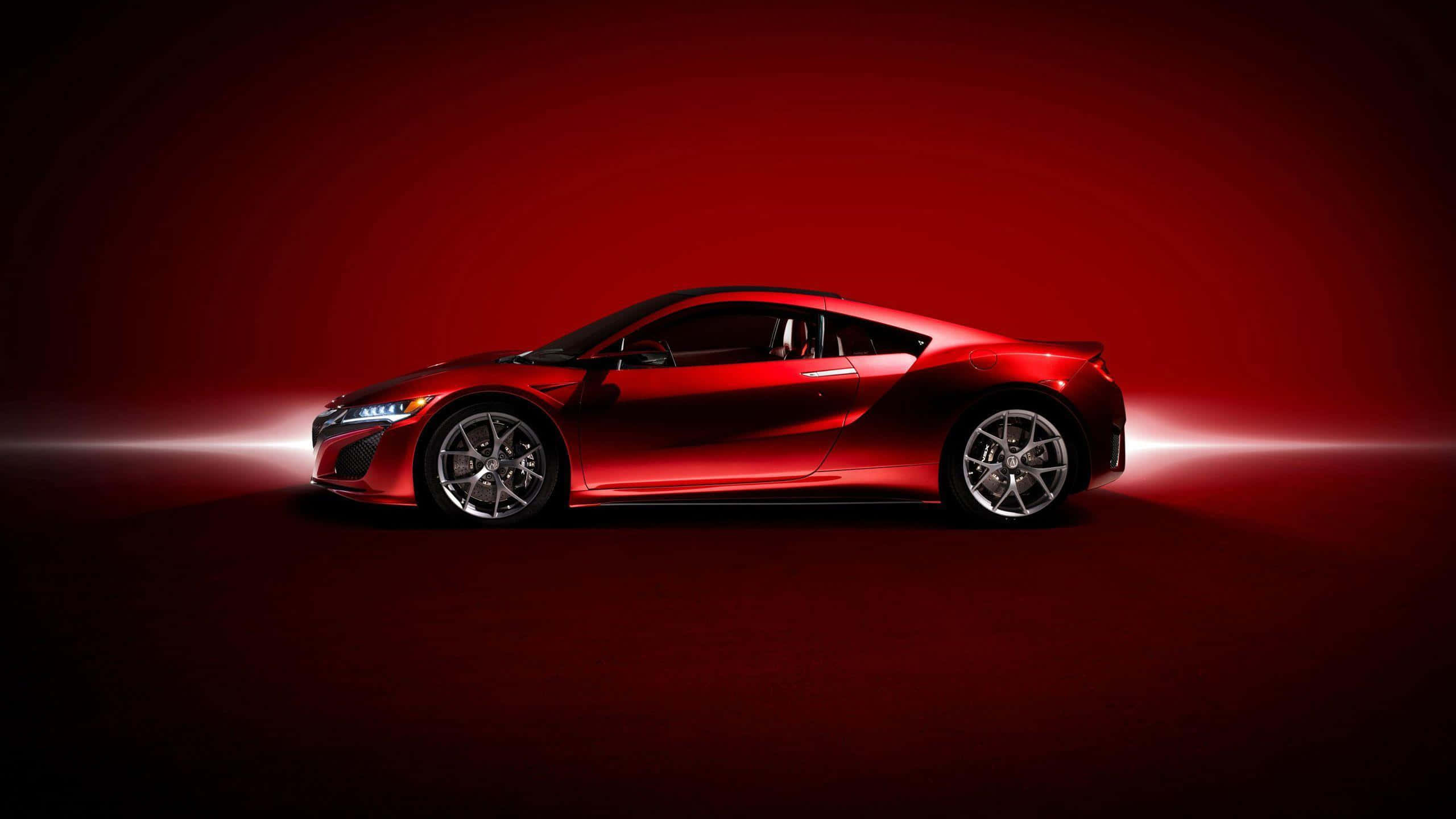 Acura NSX, red, sleek, 2K Desktop Wallpaper