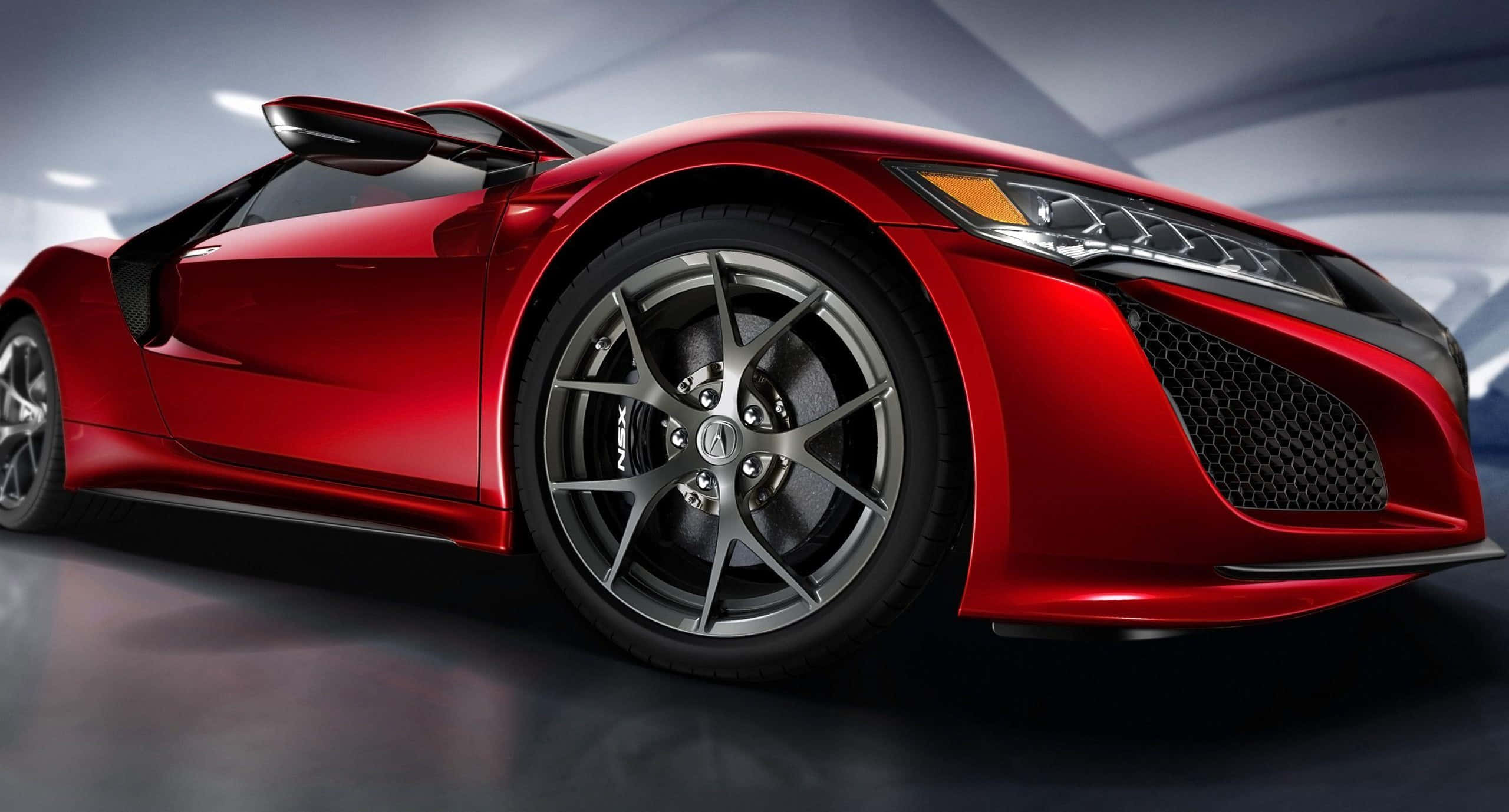 Acura NSX, red, black accents, 2K Desktop Wallpaper