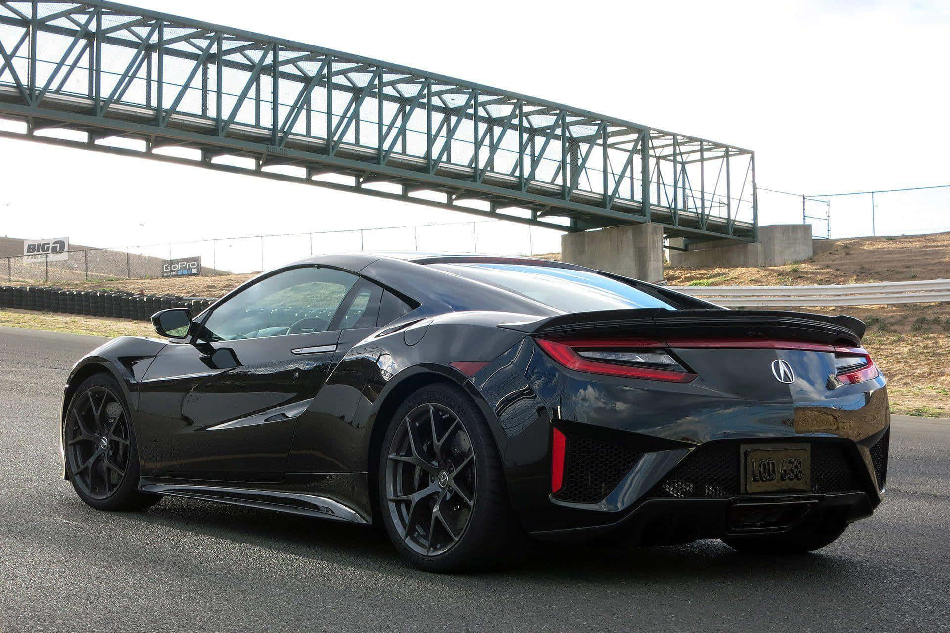 Acura NSX, black, red taillights, Full HD Desktop Wallpaper