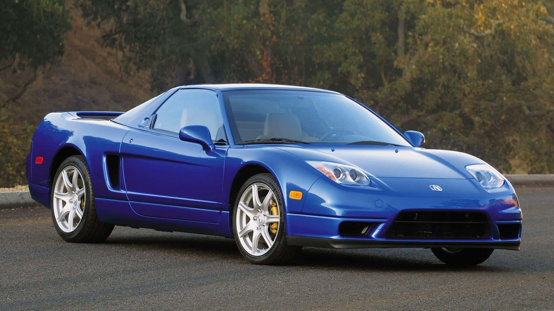 Acura NSX, vibrant blue, daylight, Full HD Desktop Wallpaper