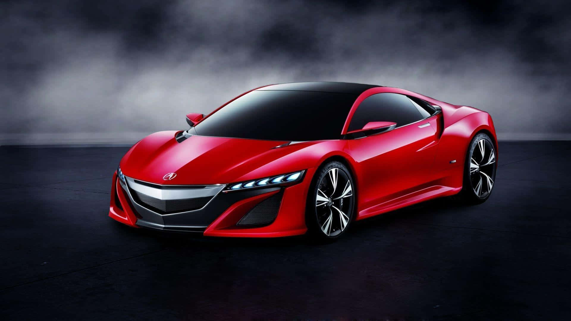 Acura NSX, red, black accents, Full HD Desktop Wallpaper