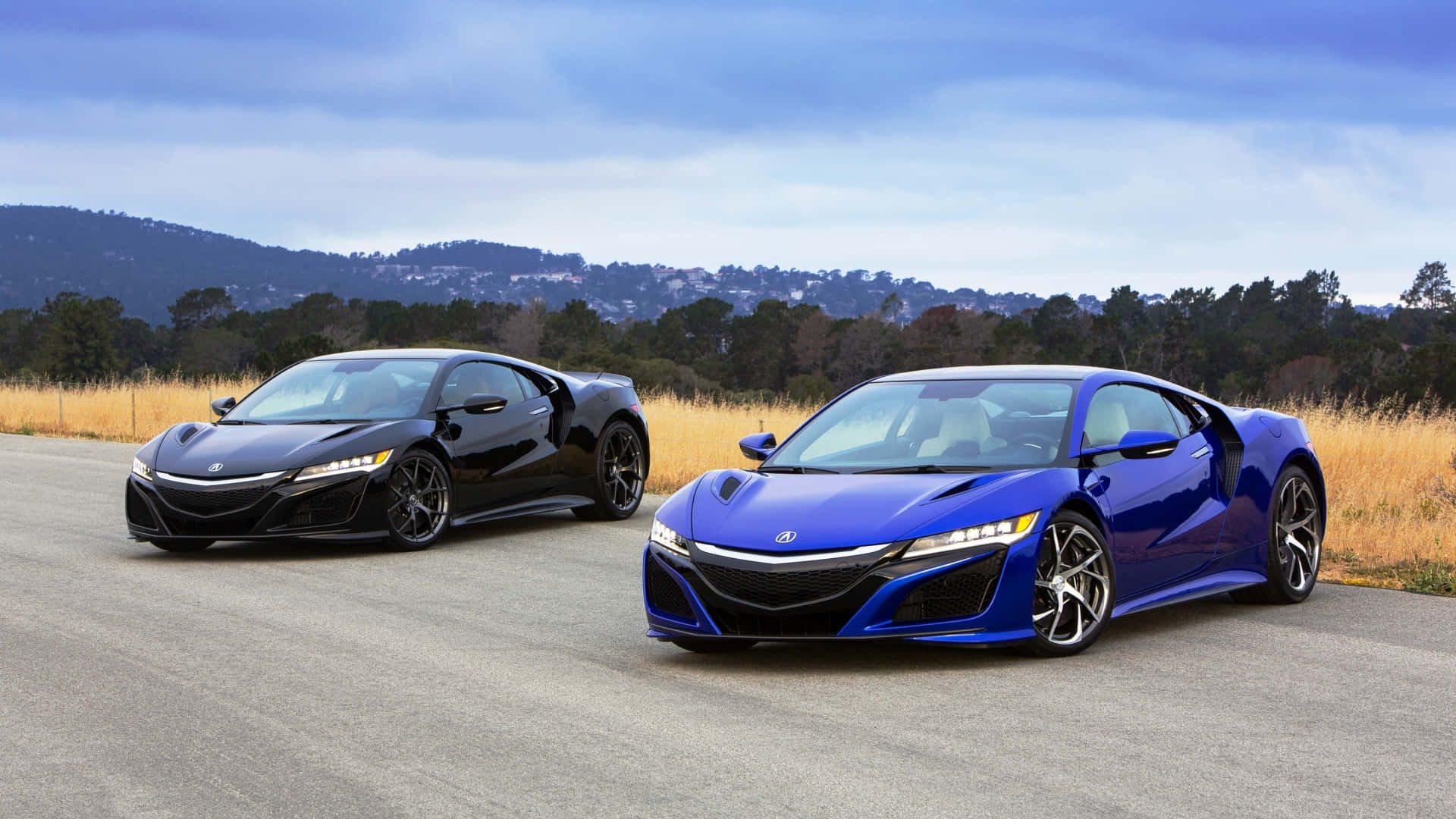 Acura NSX, black, blue, Full HD Desktop Wallpaper