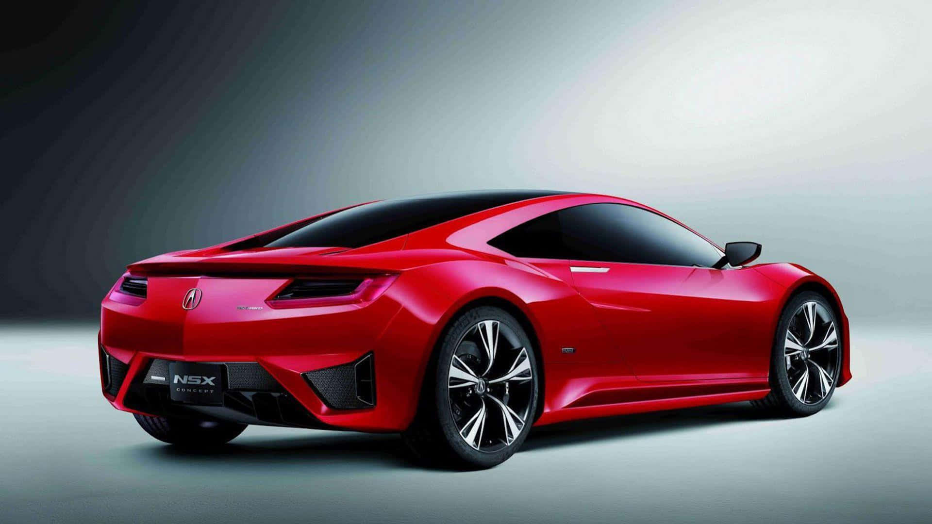 Acura NSX, red, black accents, Full HD Desktop Wallpaper