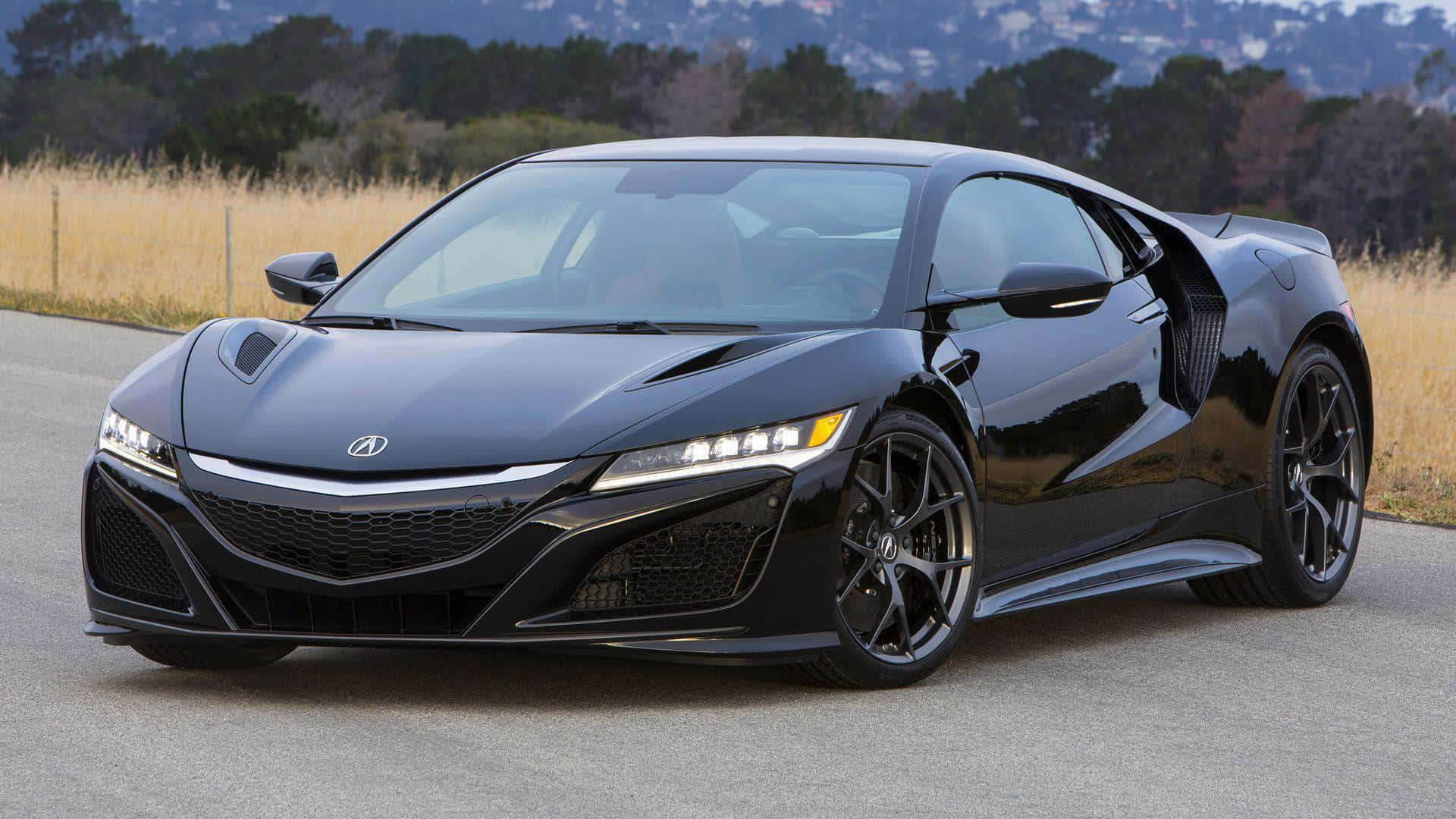 Acura NSX, black, paved road, Full HD Desktop Wallpaper