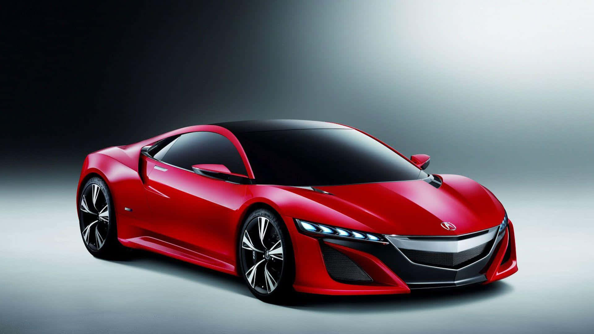 Acura NSX, red, black accents, Full HD Desktop Wallpaper