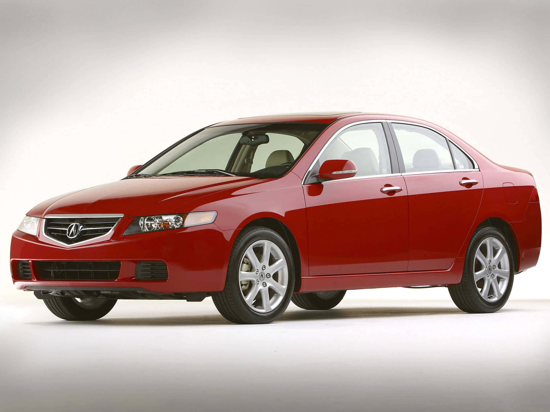 Acura RL, red, glossy, Full HD Desktop Wallpaper