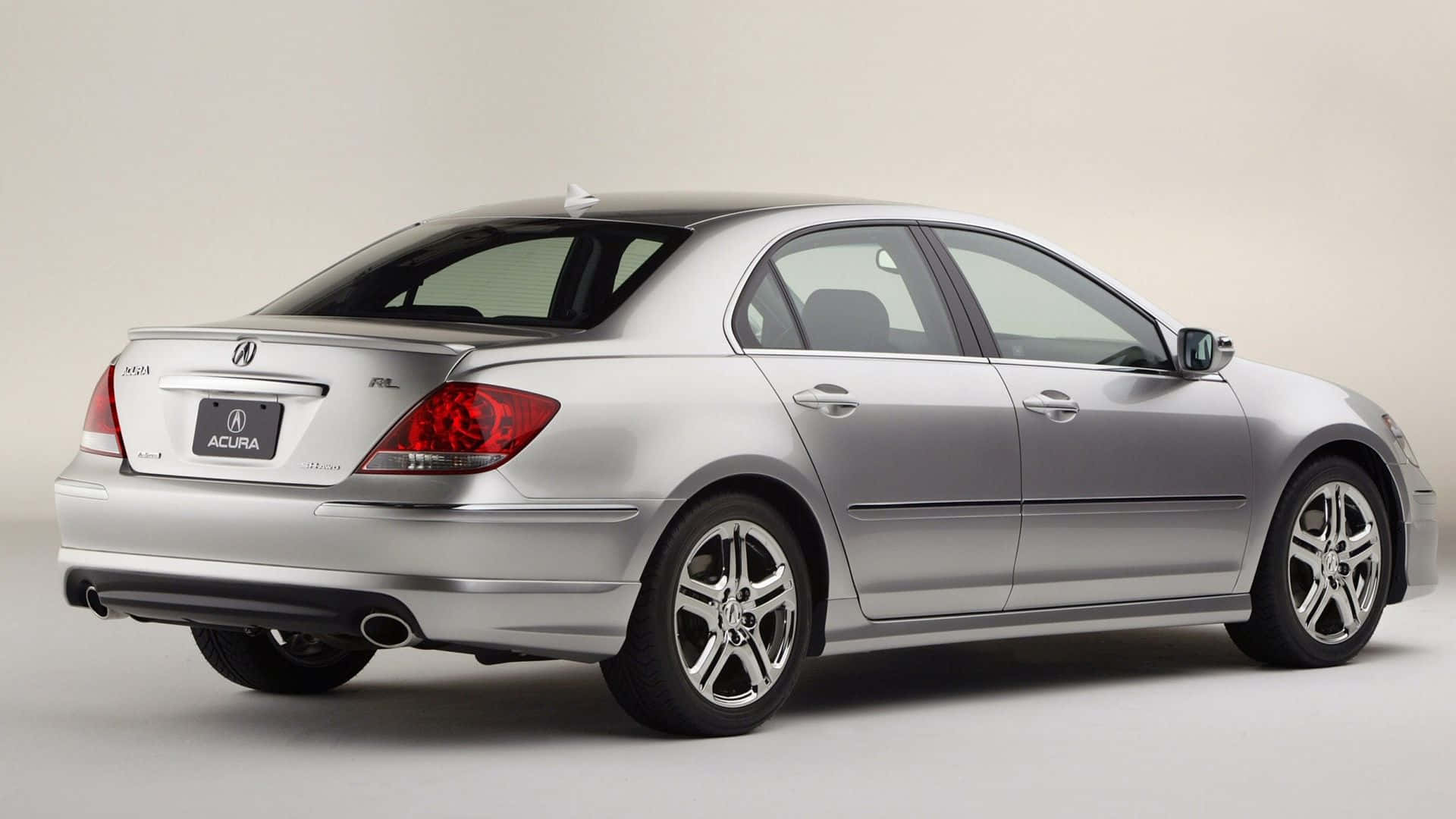 Acura RL, silver, three quarter rear view, Full HD Desktop Wallpaper