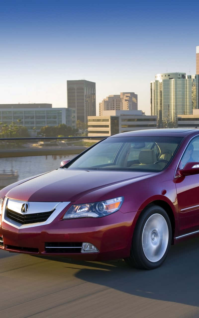 Acura RL, maroon, bridge, HD Phone Wallpaper