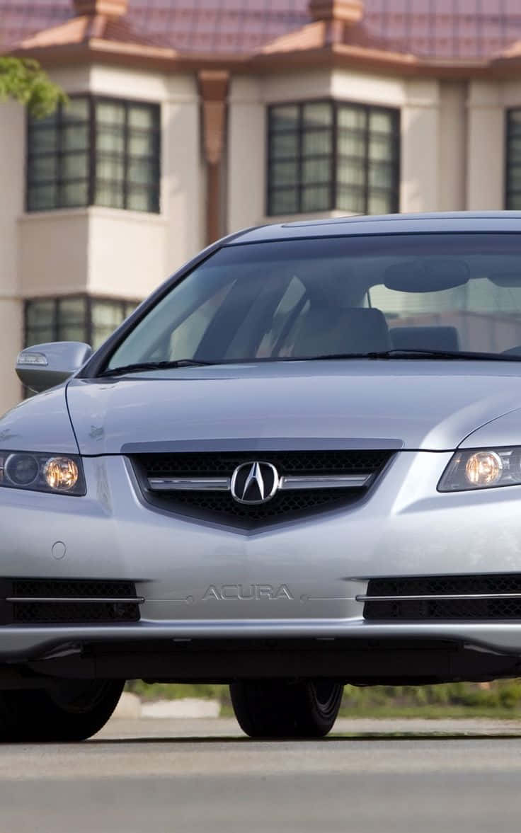 Acura RL, silver, front view, SD Phone Wallpaper