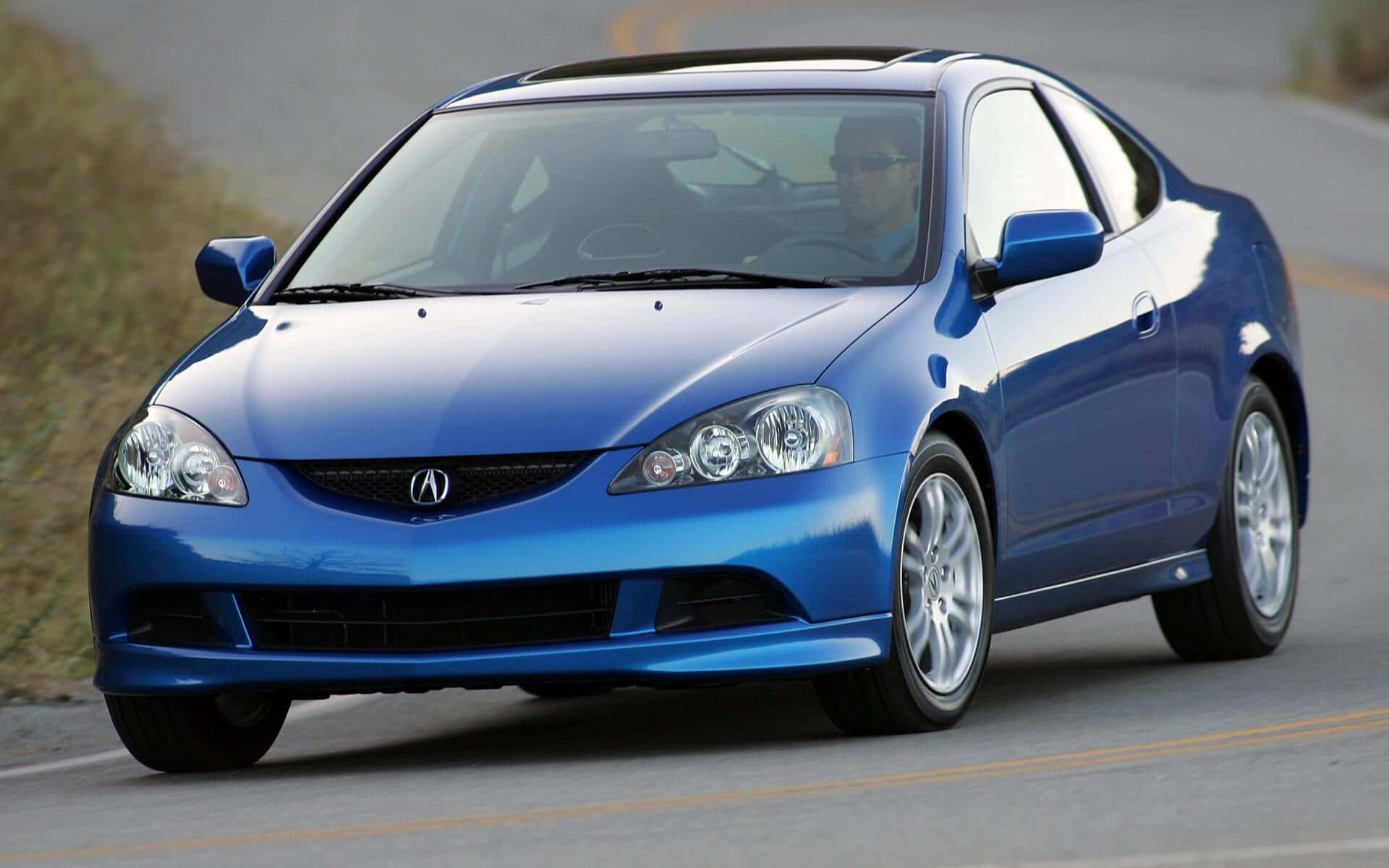 Acura RSX, coupe, vibrant blue, Full HD Desktop Wallpaper