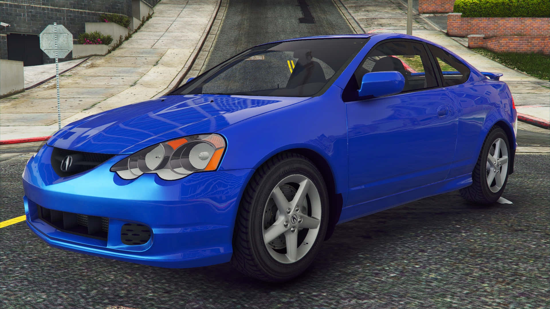 Acura RSX, vibrant blue, sports coupe, Full HD Desktop Wallpaper