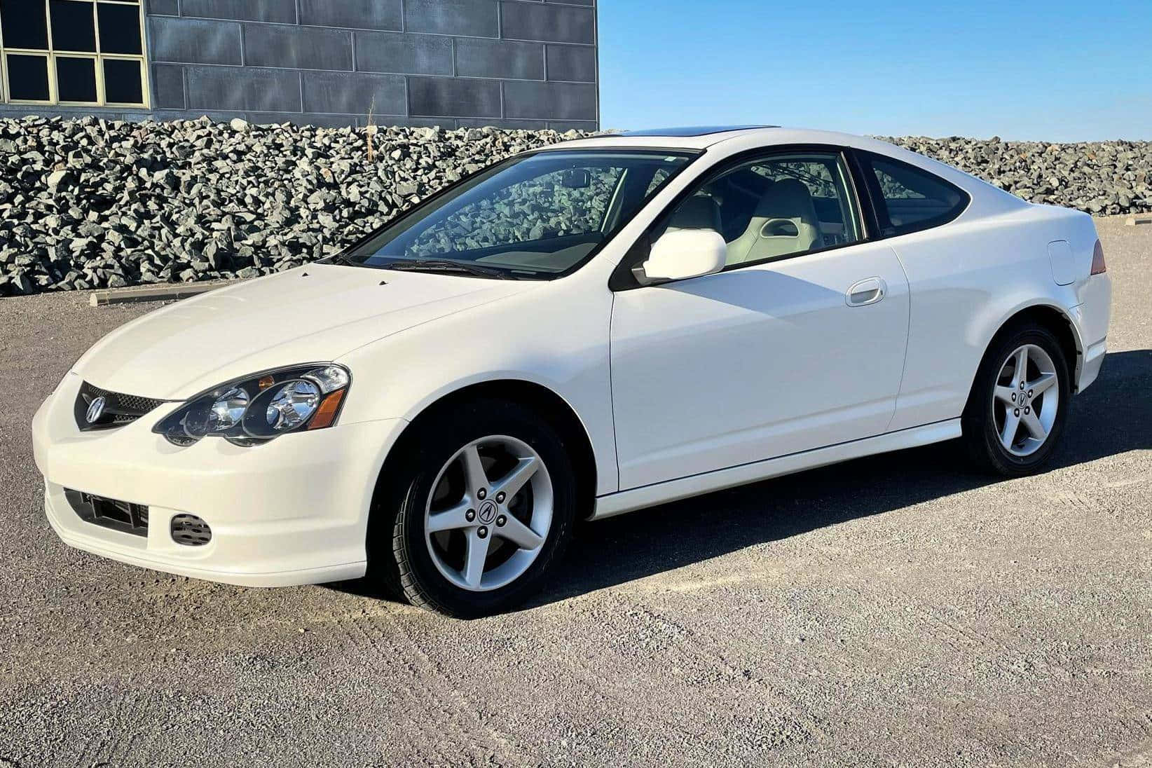 Acura RSX, white, gravel, HD Desktop Wallpaper