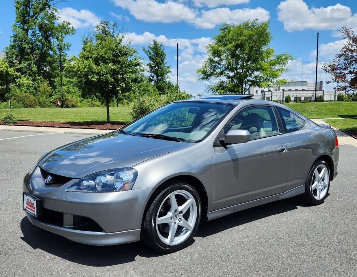 Acura RSX, silver, asphalt, SD Desktop Wallpaper