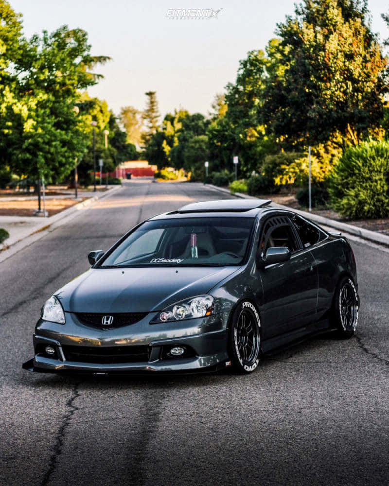 Acura RSX, dark gray, modified Honda coupe, SD Phone Wallpaper