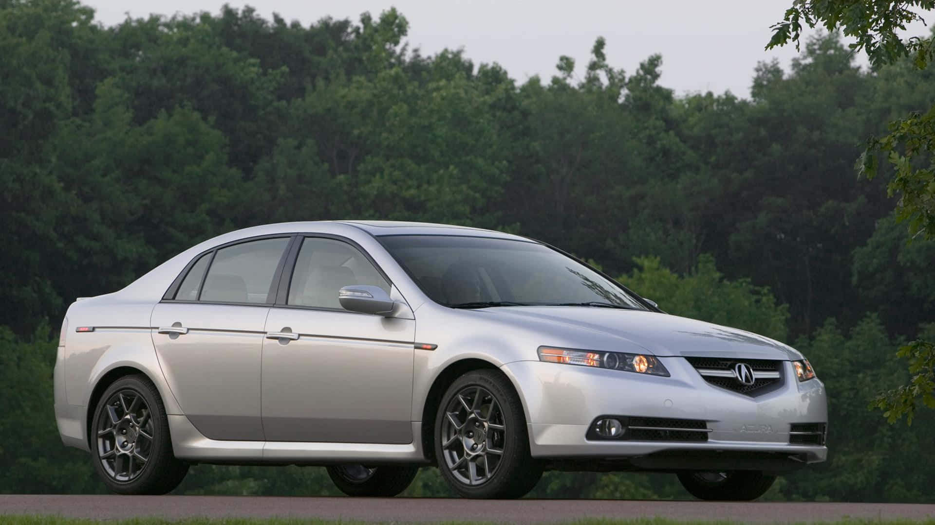 Acura TL, silver, black rims, Full HD Desktop Wallpaper
