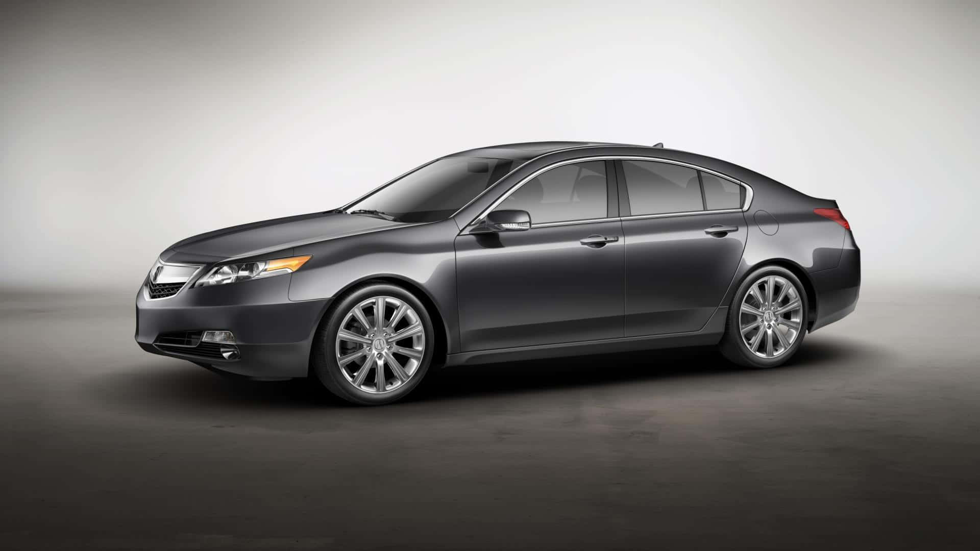 Acura TL, dark gray, chrome wheels, Full HD Desktop Wallpaper