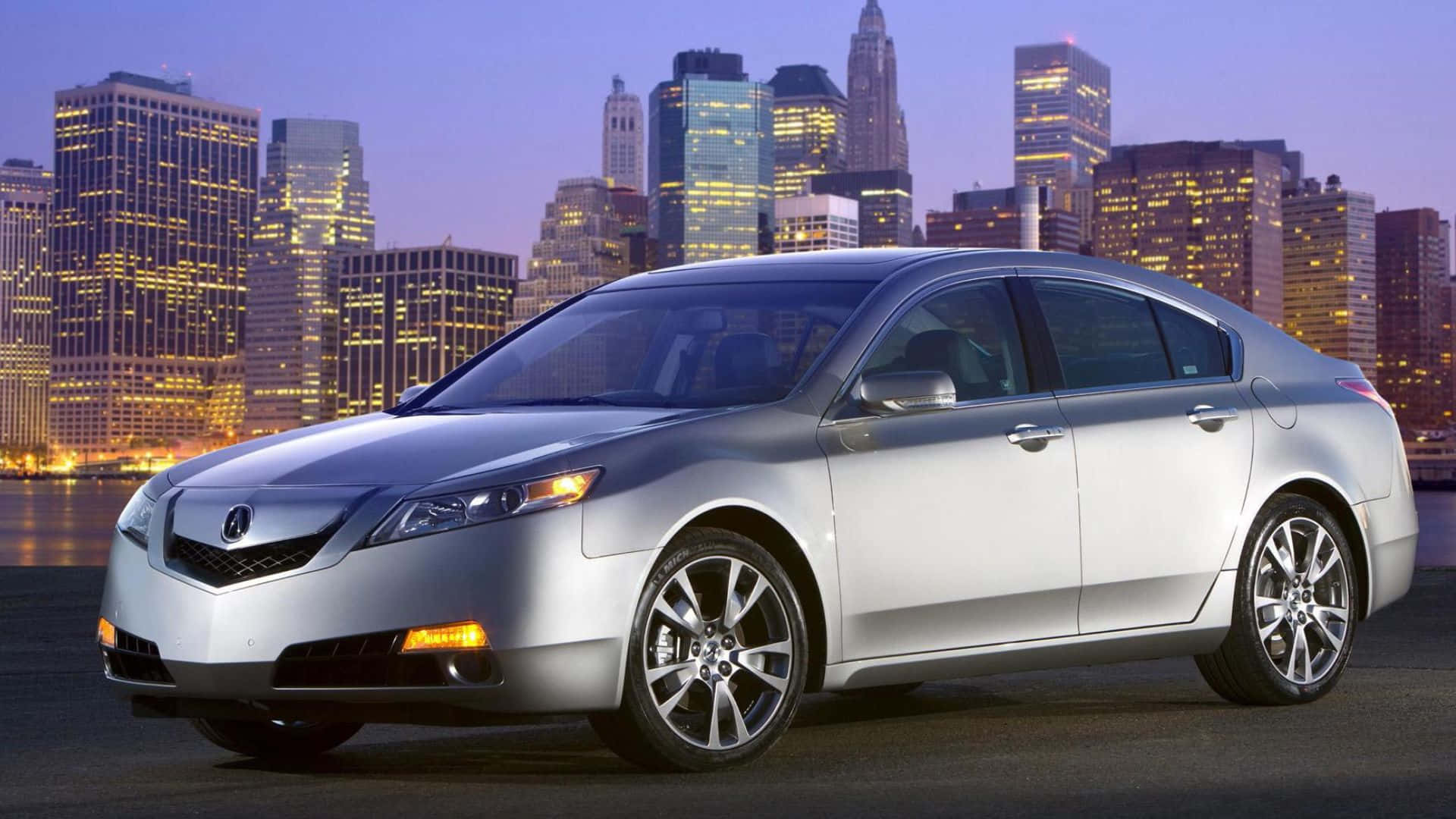 Acura TL, silver, sedan, Full HD Desktop Wallpaper
