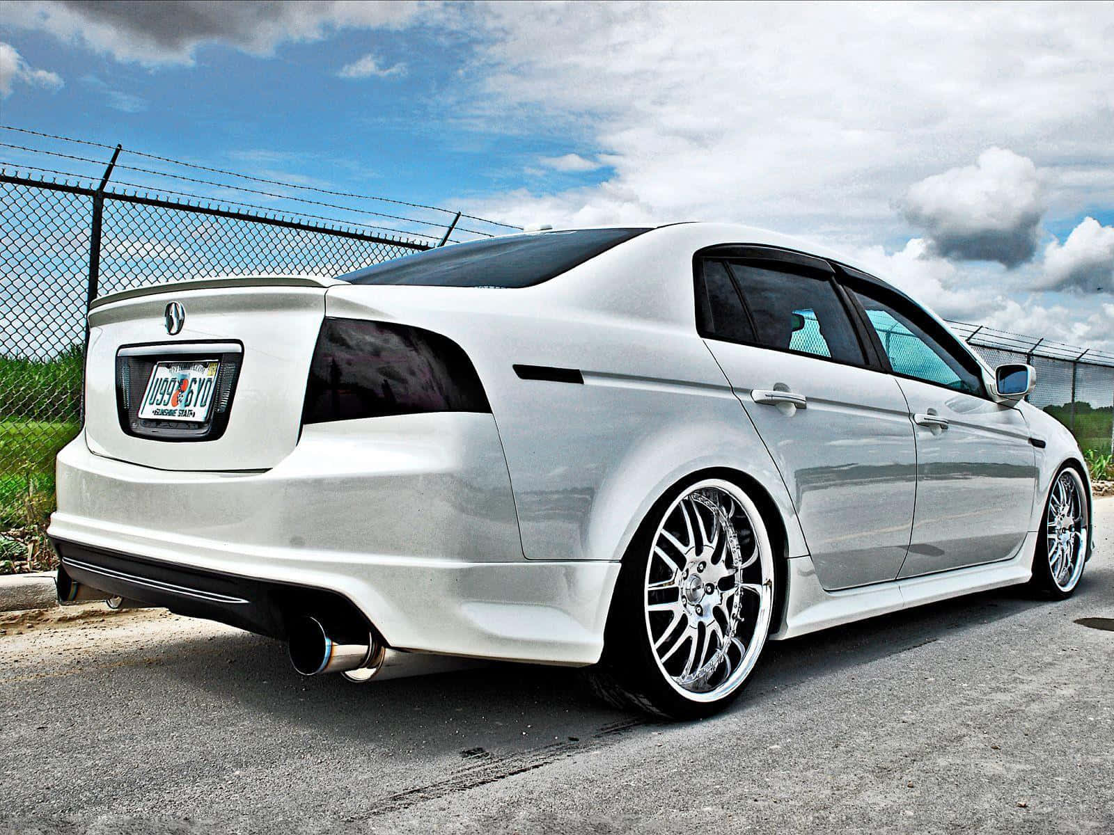 Acura TL, silver, modified sedan, HD Desktop Wallpaper