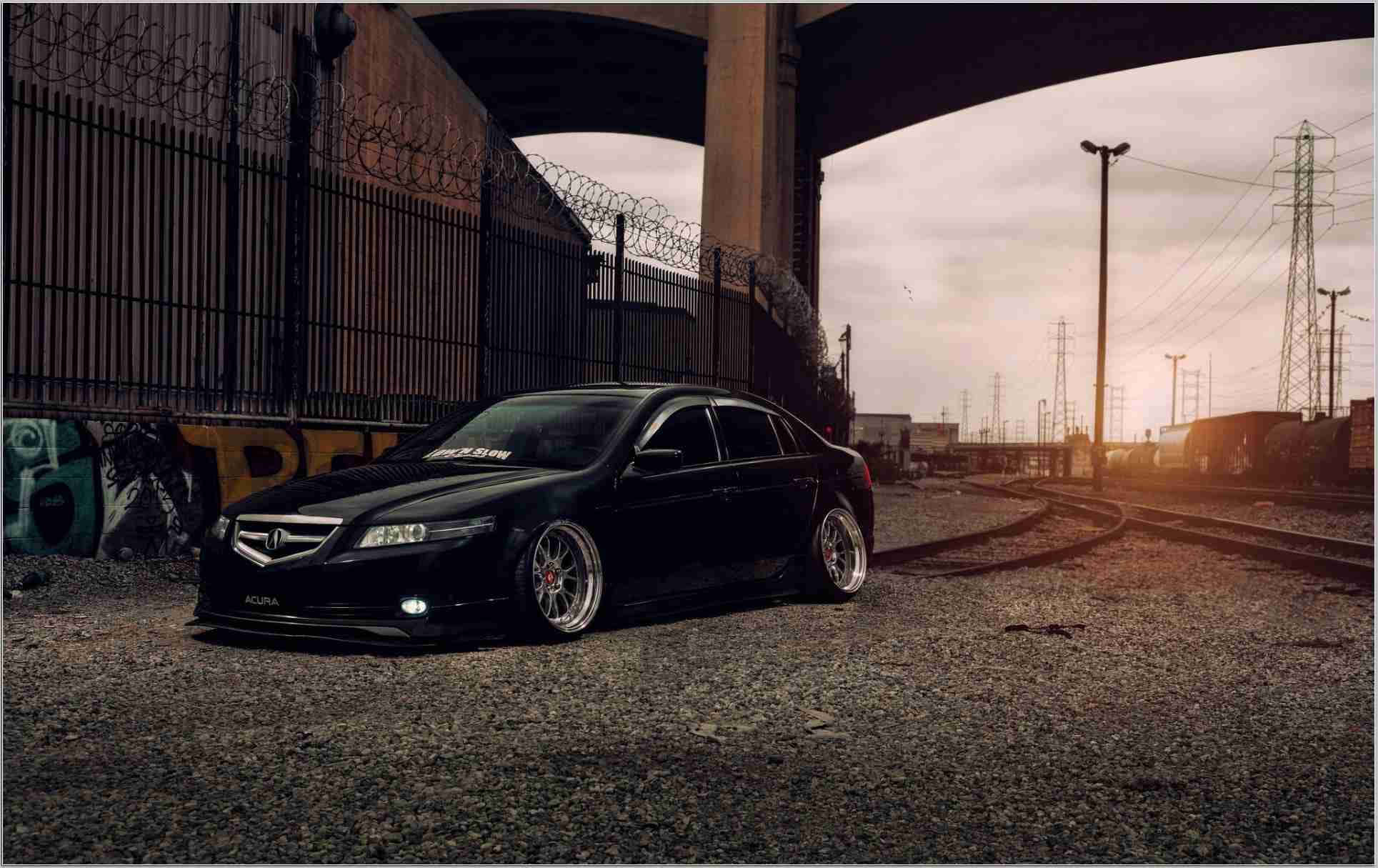 Acura TL, black, modified sedan, Full HD Desktop Wallpaper
