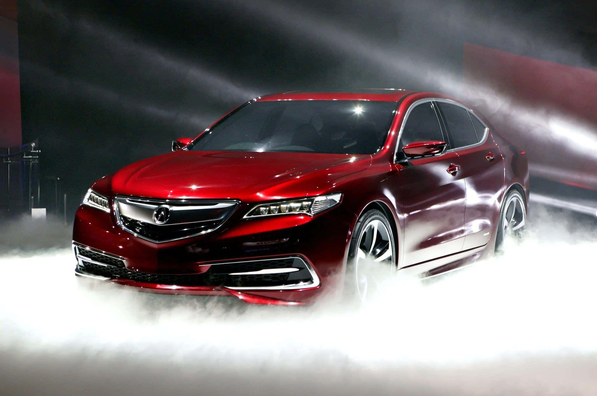 Acura TLX, glossy red, sedan, Full HD Desktop Wallpaper
