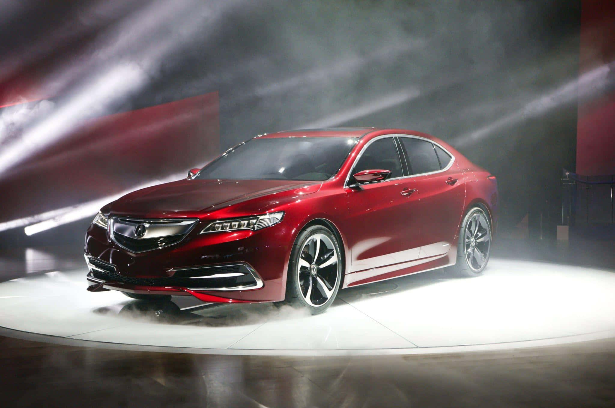 Acura TLX, red, luxury sedan, Full HD Desktop Wallpaper