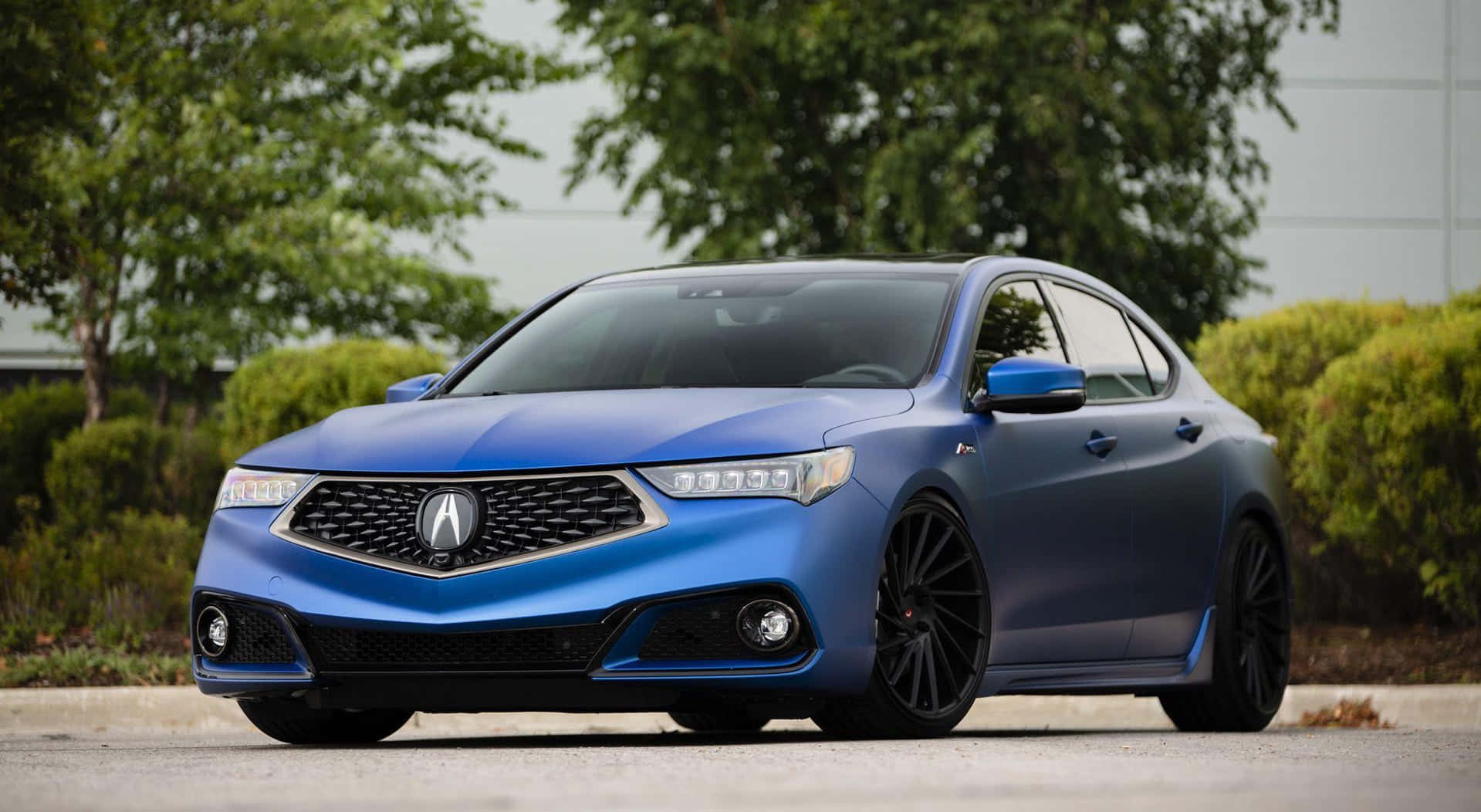 Acura TLX, blue, black rims, HD Desktop Wallpaper