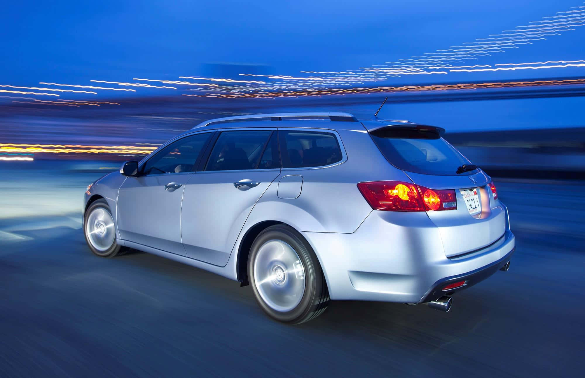 Acura TSX, silver, station wagon, Full HD Desktop Wallpaper