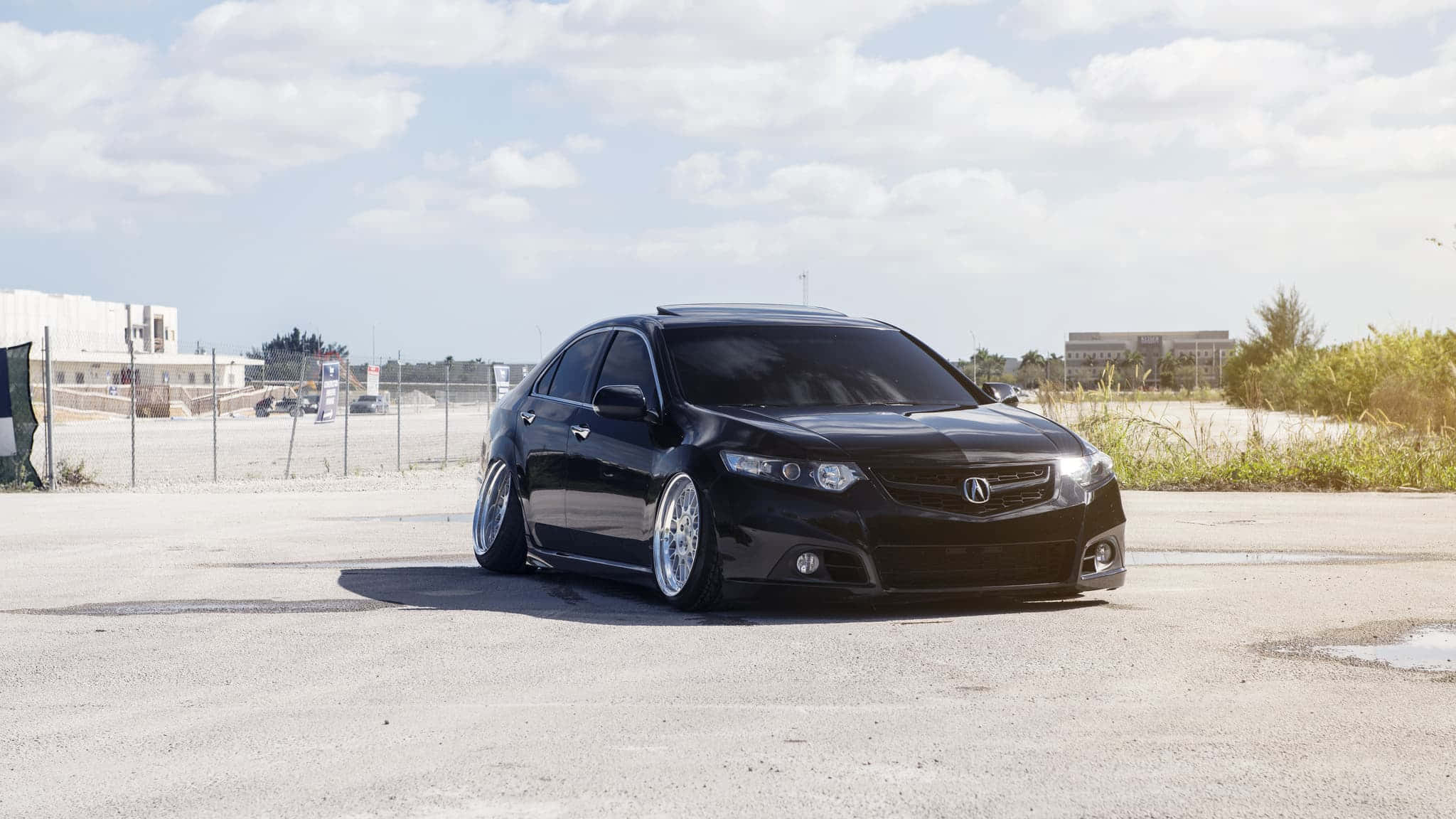 Acura TSX, black, modified sedan, Full HD Desktop Wallpaper