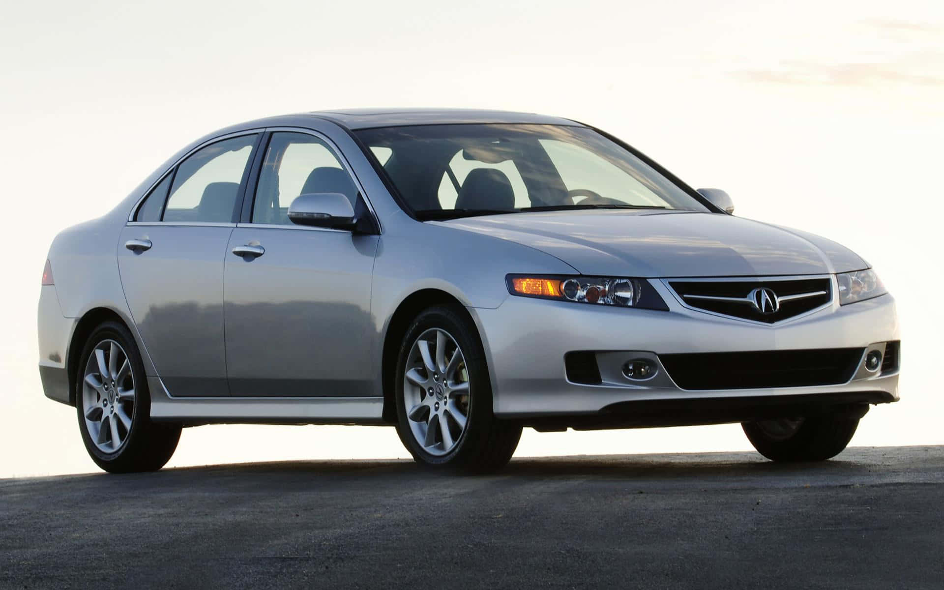 Acura TSX, silver, asphalt, Full HD Desktop Wallpaper