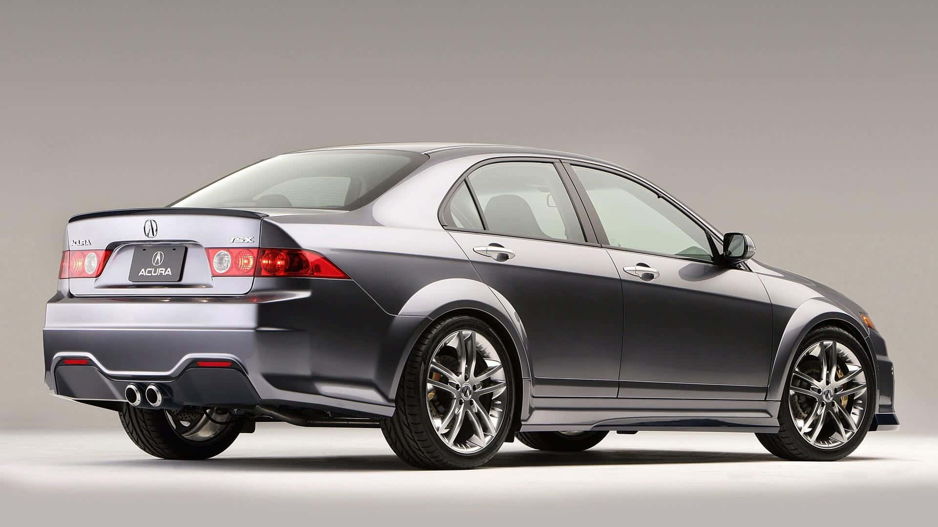 Acura TSX, silver, red taillights, Full HD Desktop Wallpaper