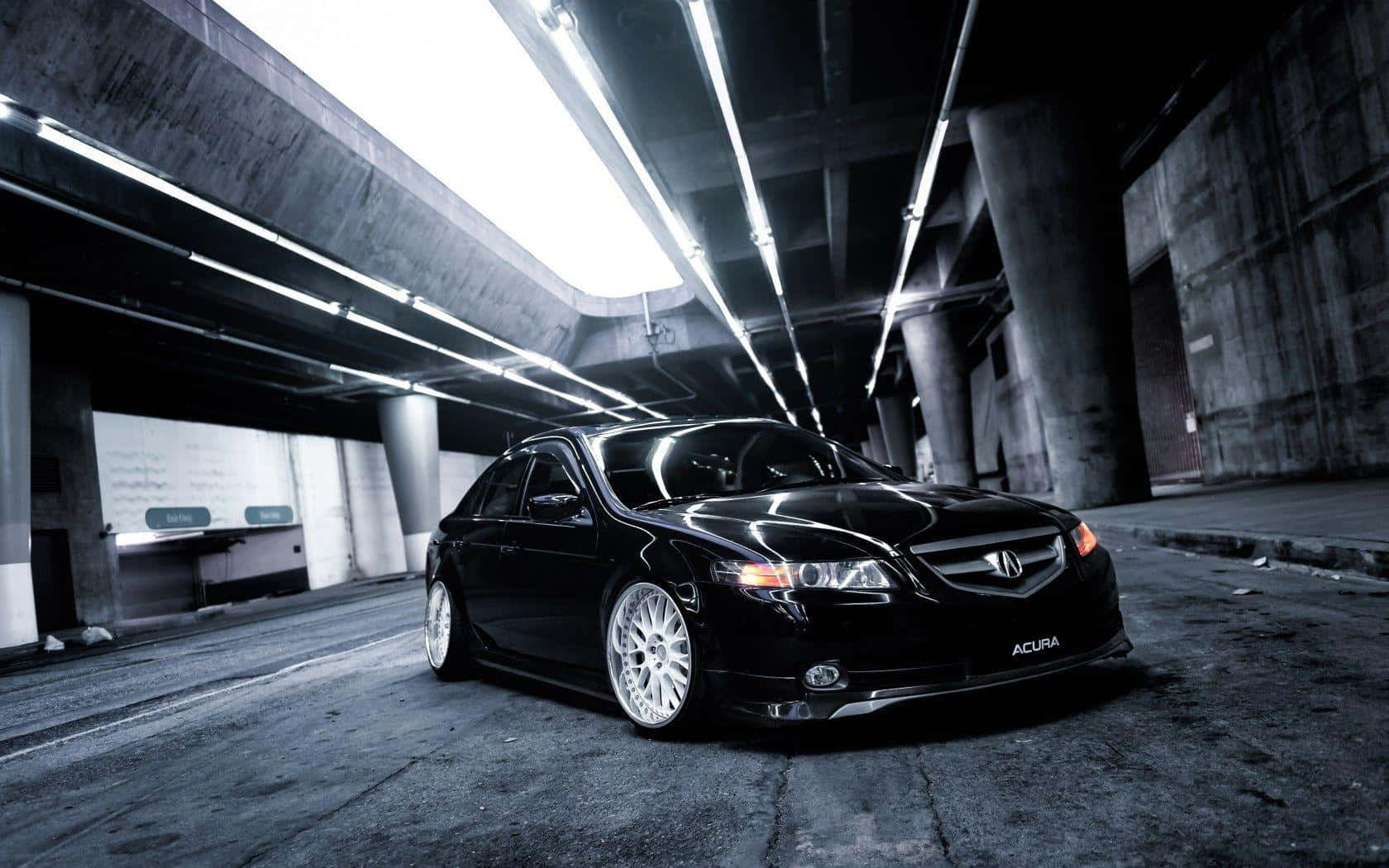 Acura TSX, black, white rims, HD Desktop Wallpaper