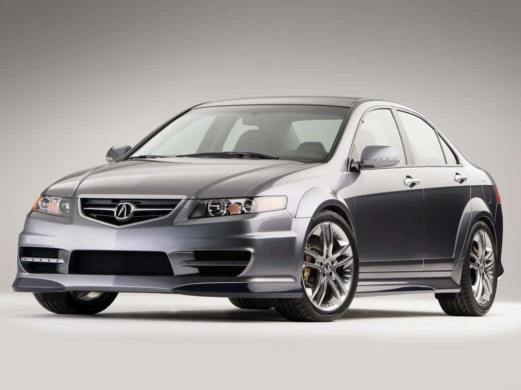 Acura TSX, silver, custom alloy wheels, SD Desktop Wallpaper