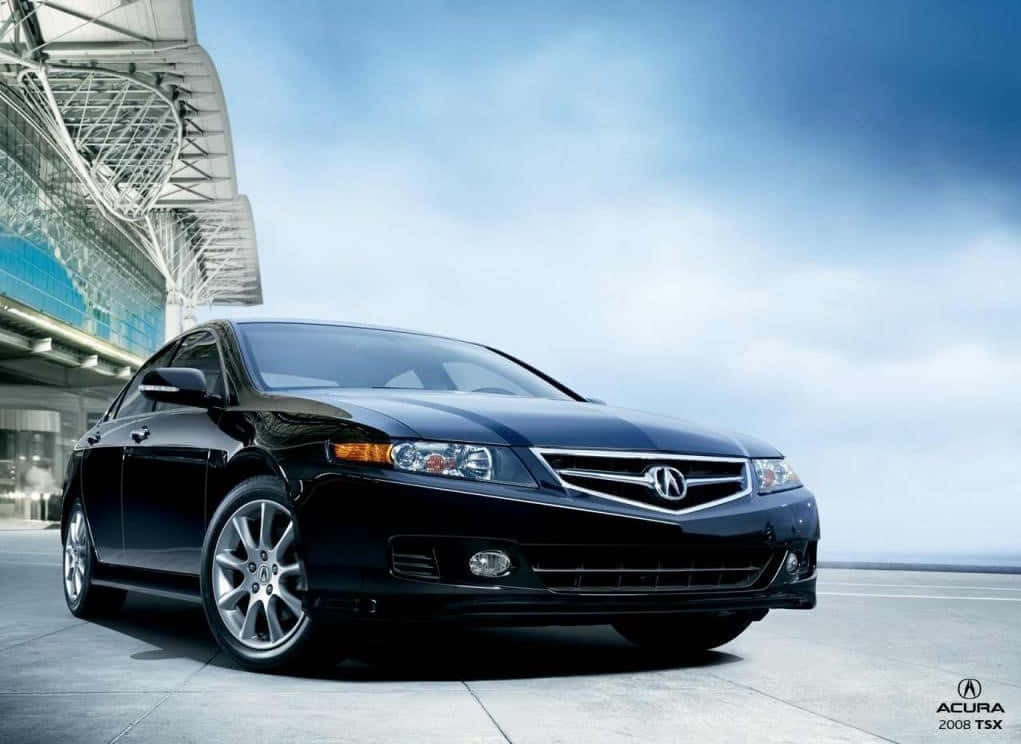 Acura TSX, black, daylight, SD Desktop Wallpaper