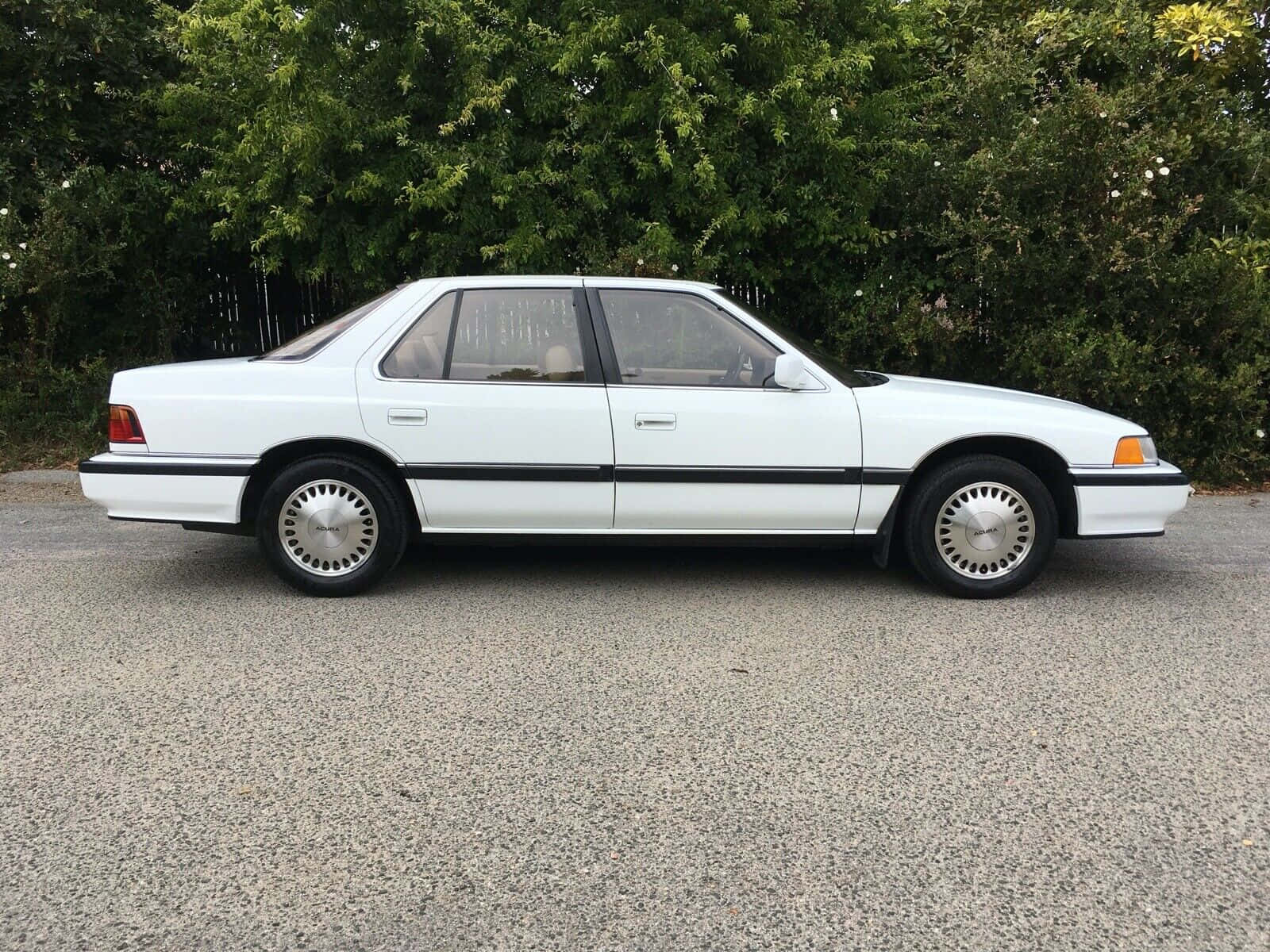 White Acura Vigor, 1980s sedan, chrome wheels, HD Desktop Wallpaper