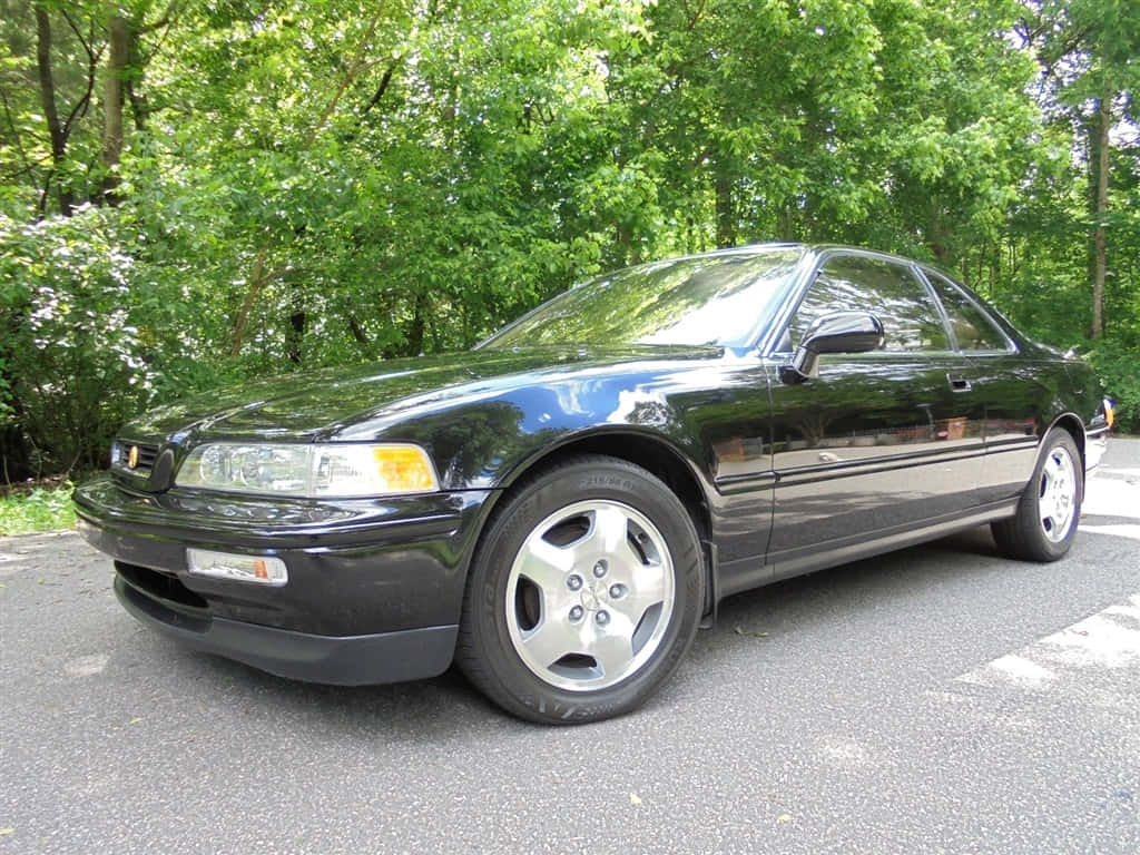 Acura Vigor, black, silver alloy wheels, SD Desktop Wallpaper