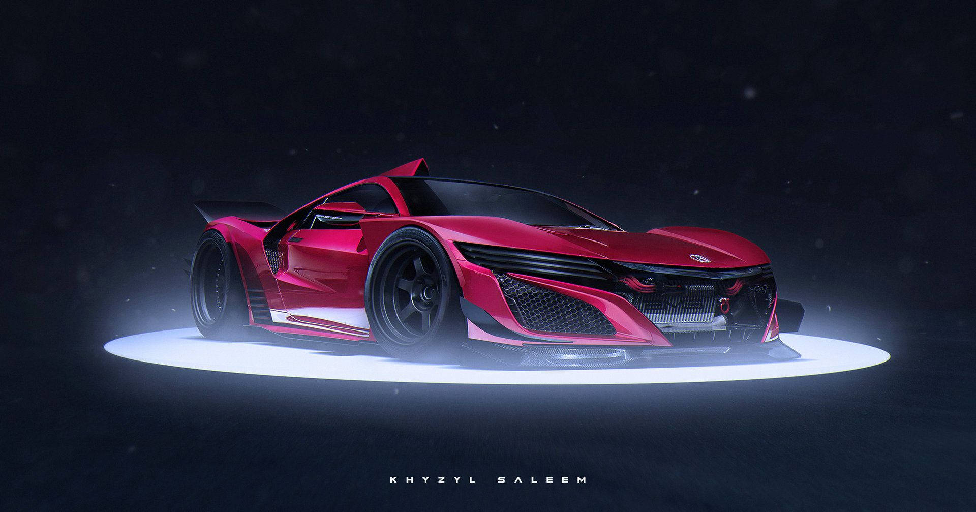 Acura, red, glowing, Full HD Desktop Wallpaper