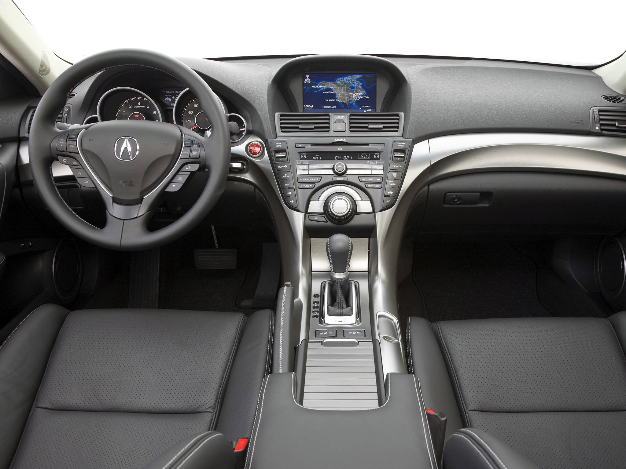 Acura, black leather seats, silver accents, Full HD Desktop Wallpaper