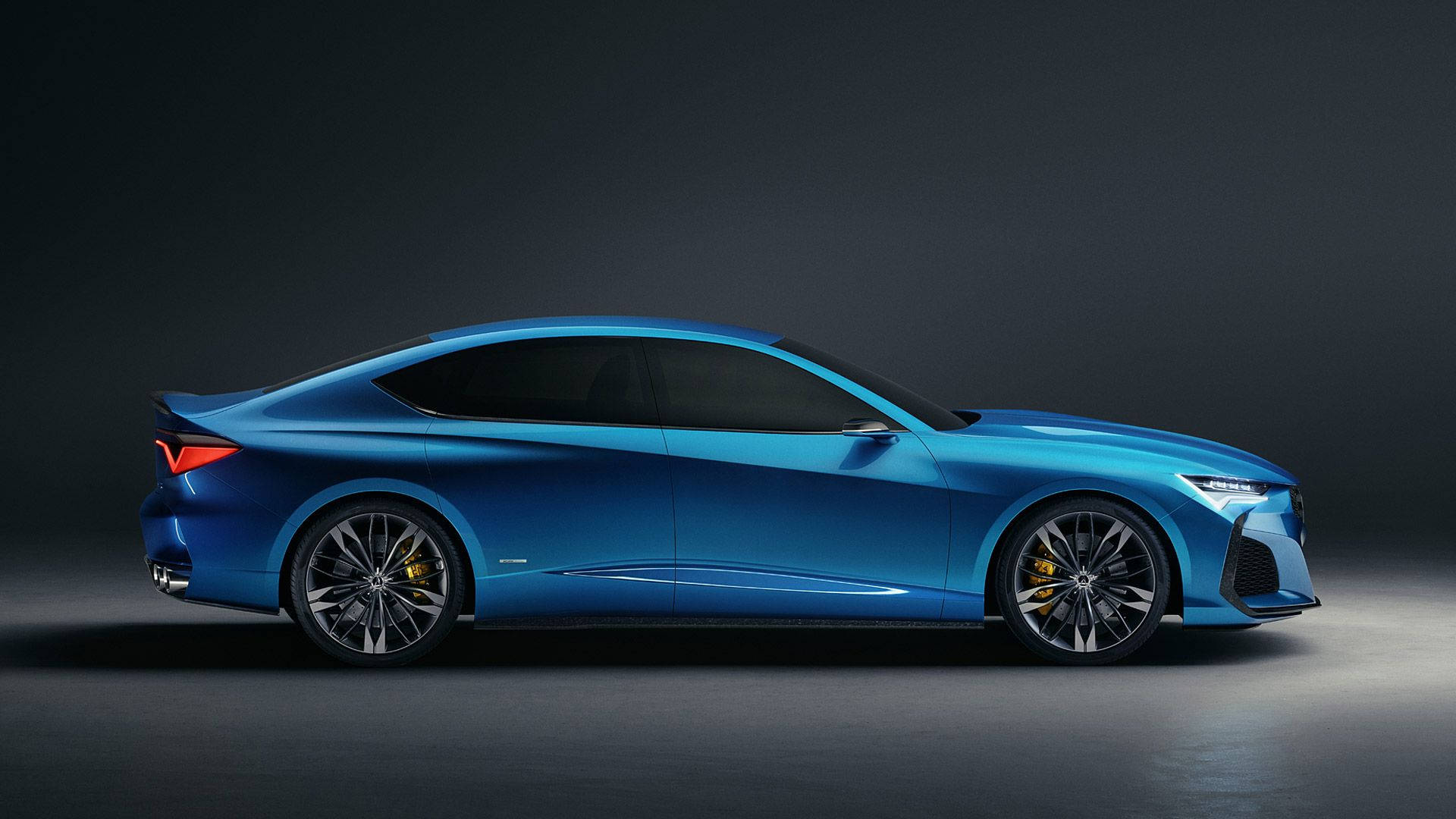 blue, sports car, glowing accents, Full HD Desktop Wallpaper