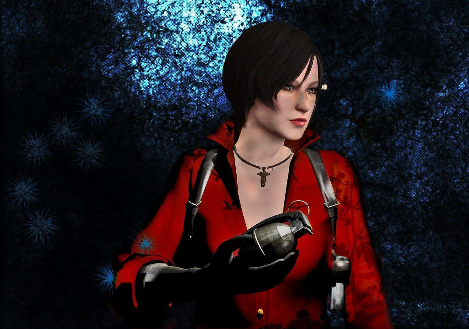 Ada Wong, red coat, grenade, HD Desktop Wallpaper