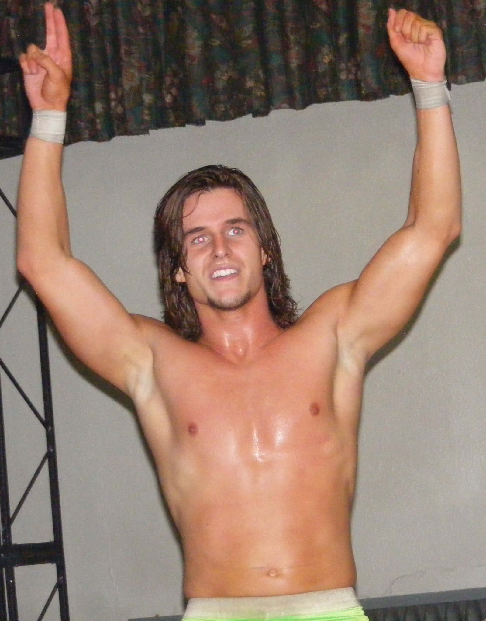 Adam Cole, stage lights, patterned curtains, Full HD Phone Wallpaper