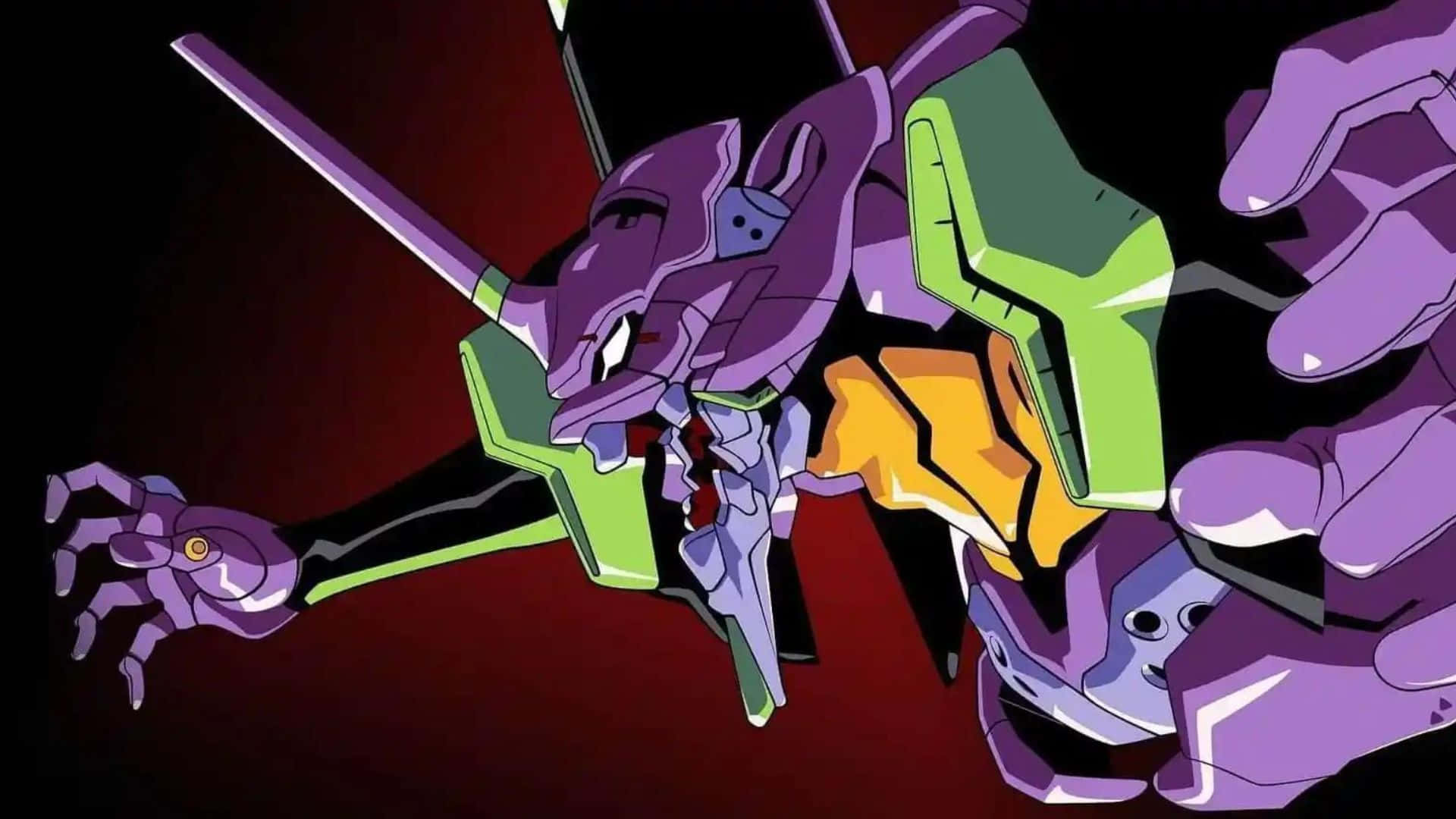 Adam Evangelion, purple and green, glowing eyes, Full HD Desktop Wallpaper