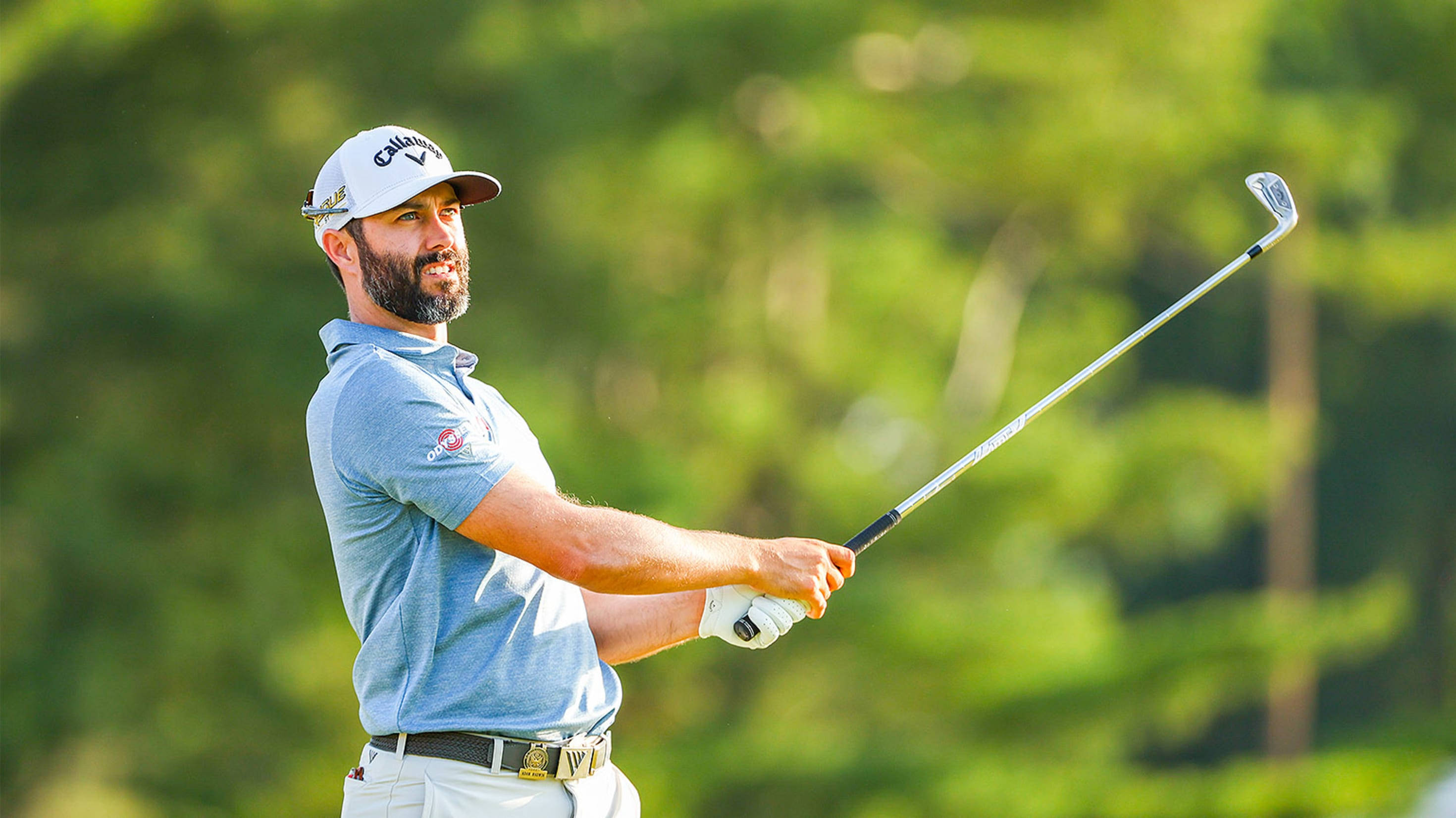 Adam Hadwin, golf tournament, blue shirt, 2K Desktop Wallpaper