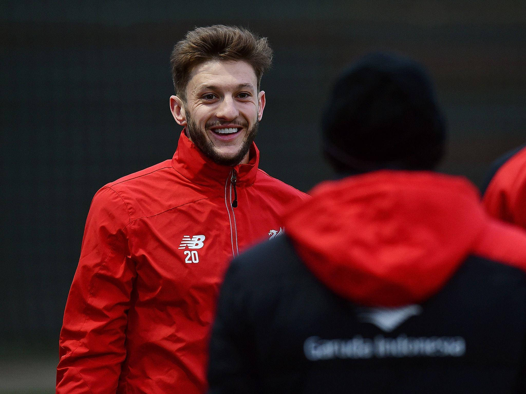 Adam Lallana, red training jacket, team session, Full HD Desktop Wallpaper