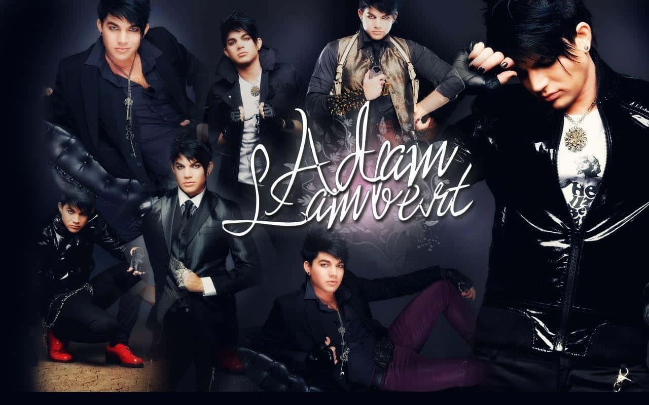 Adam Lambert, black outfits, red accents, HD Desktop Wallpaper