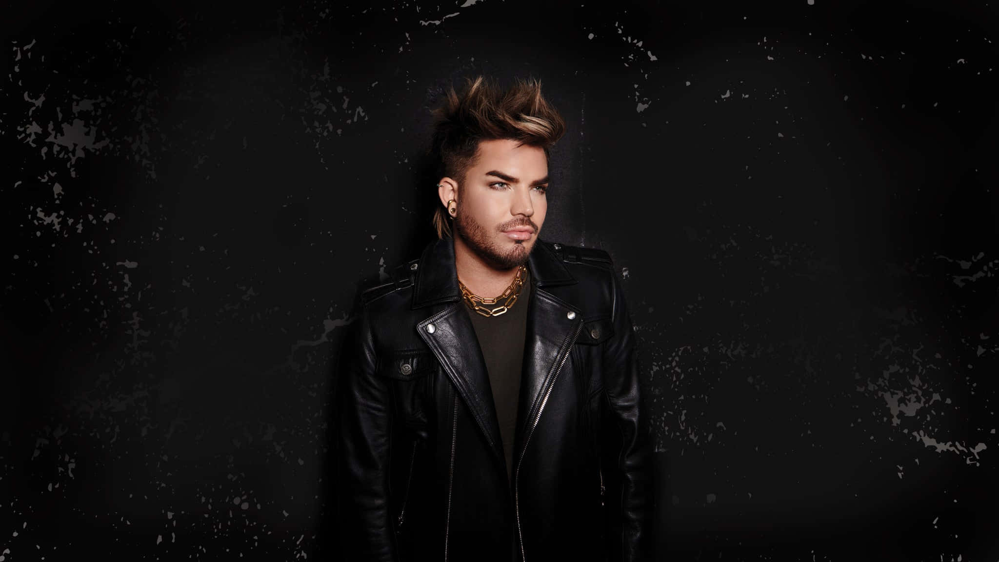 adam lambert, spiky hair, beard, Full HD Desktop Wallpaper